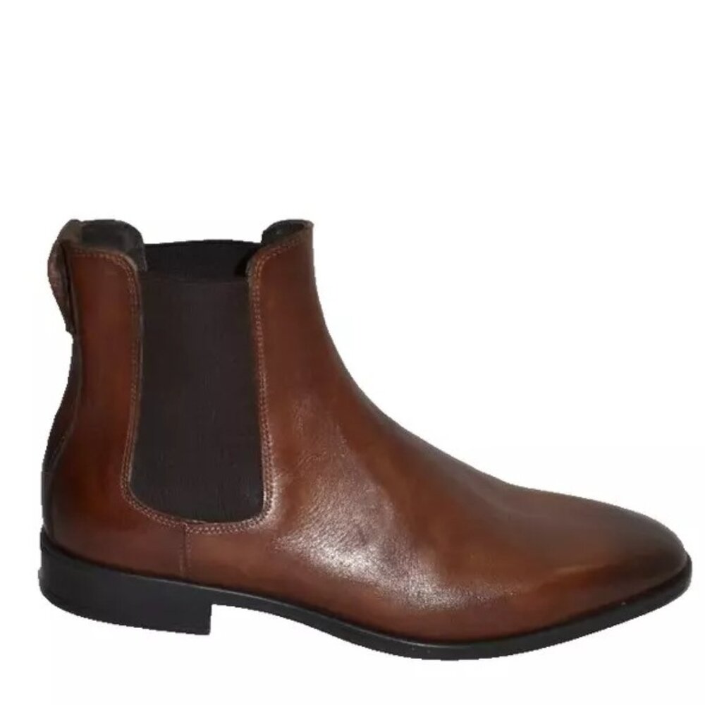 New! BRUNO MAGLI Mariano Leather Chelsea Boots Brown Leather Size 11 M DD448